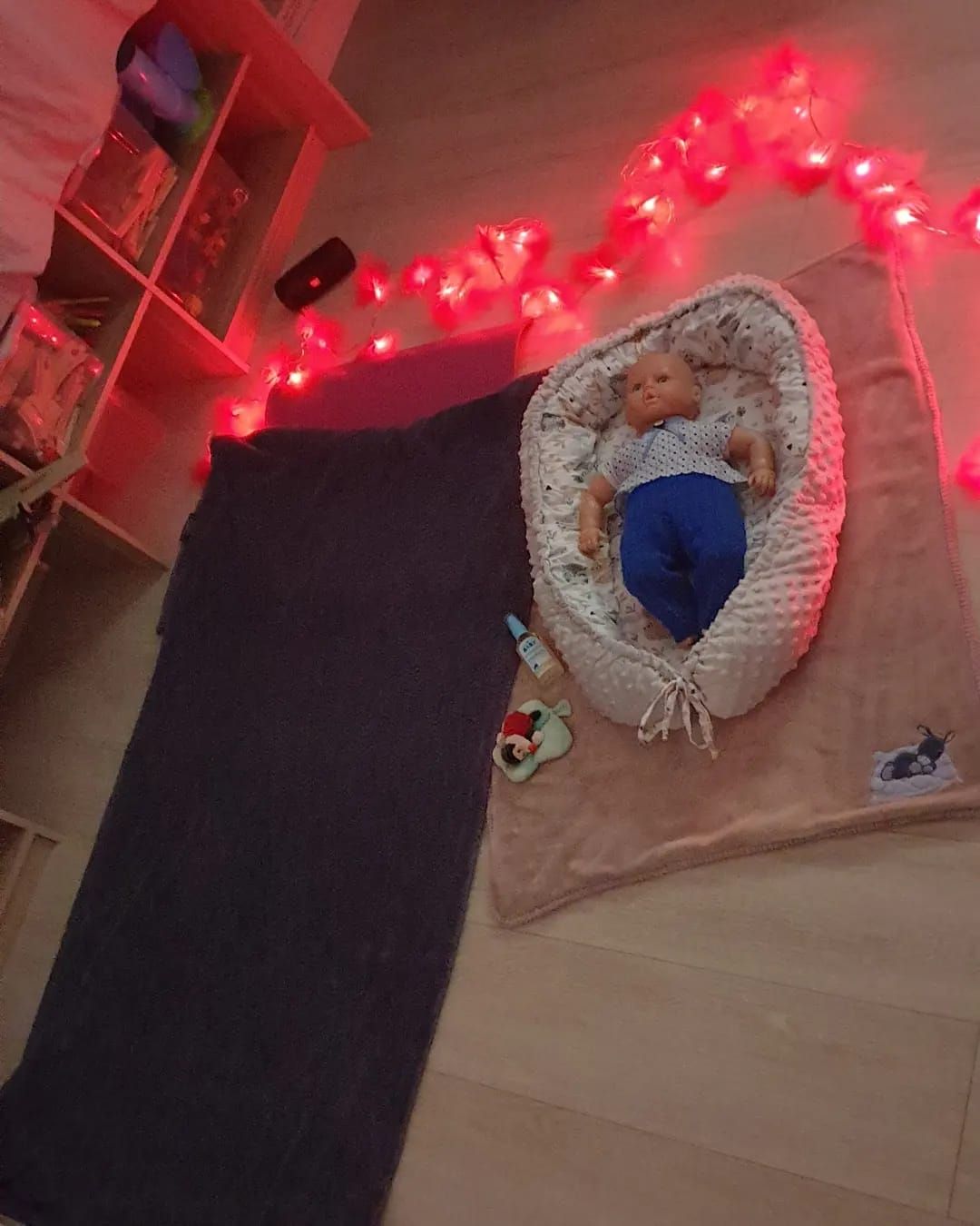 Installation pour un massage bébé